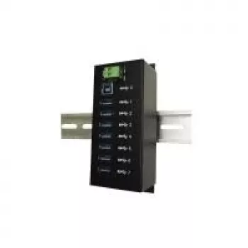 USB mazgas EXSYS EX-1187HMVS USB 3.2 Gen 1 Type-A, 7 prievadų su varžtais, pramoninis