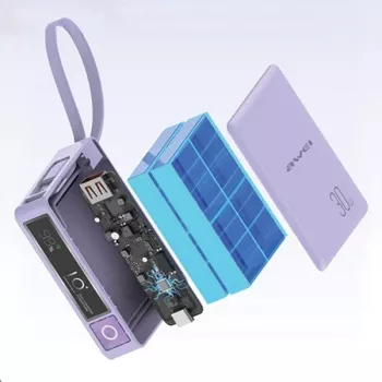 Powerbank 10000mAh 30W P87K su integruotu USB-C