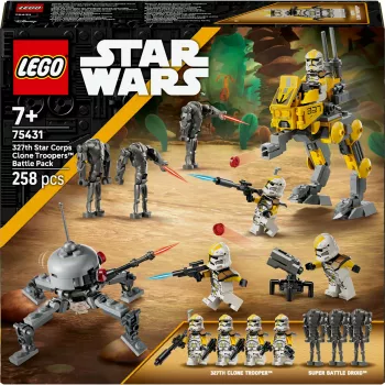 LEGO Star Wars 327-asis žvaigždžių korpusas klonų karių mūšis 75431 – 258 dalių, 7 minifigūrėlės, nuo 7 metų