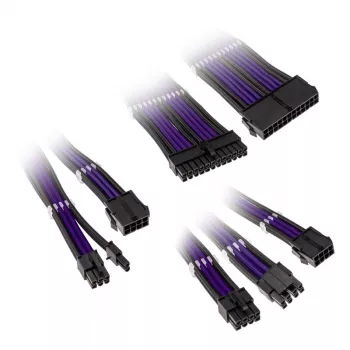 Kolink Core Adept Pintų laidų ilginimo rinkinys - Juodas/Titaninis violetinis