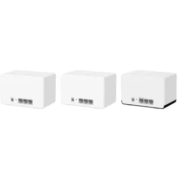 MERCUSYS Halo H85X maršrutizatorius (3 vnt.) – dviejų juostų „Wi‑Fi 6“ (802.11ax), 2,4/5 GHz, iki 2402 Mbps, 3 LAN prievadai, baltas