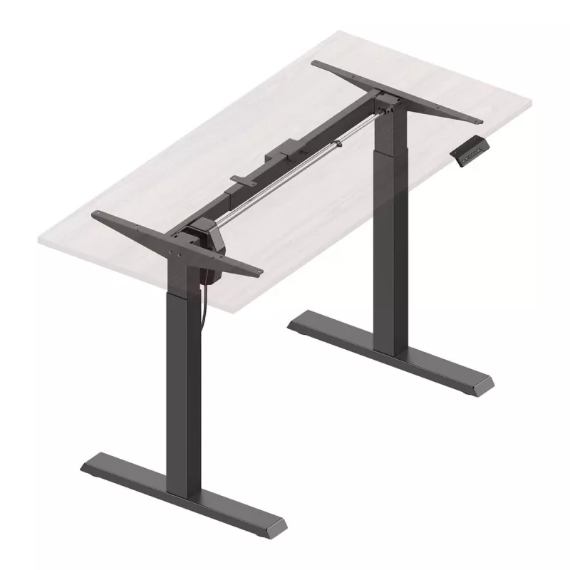 Ergo Office ER-433 reguliuojamo aukščio elektrinis darbo stalo rėmas, pilkas, iki 123 cm, 80 kg – be stalviršio, stovimam ir sėdimam darbui