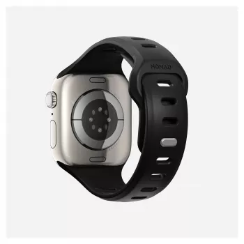 Dirželis laikrodžiui Nomad Tempo Band Black Rubber, 18 mm plotis, tinka 135–175 mm riešams