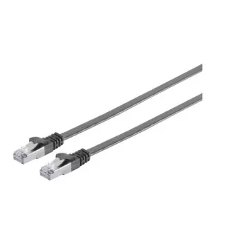Tinklo kabelis Microconnect V-UTP6A01S-FLAT plokščias RJ-45 Cat6a 1m juodas