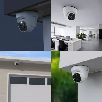 IP stebėjimo kamera Reolink P344 Dome — 12 MP (4512×2512), 4 mm objektyvas, PoE/DC, IP67, 30 m IR, Baltas kupolas, 100°×50° matymo kampai