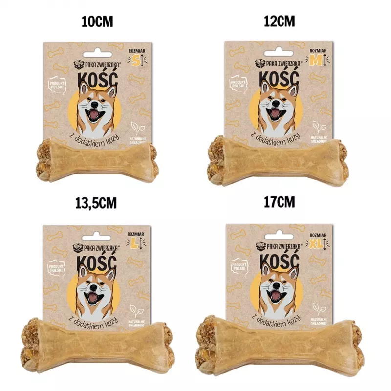 PAKA ZWIERZAKA Kaulas su ožka XL 17 cm – šunų skanėstas – 115g