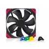 140 mm korpuso ventiliatorius Noctua NF-A14 PWM chromax.black.swap, 12V, 300–1500 RPM, PWM, 140,2 m³/h, 24,6 dB