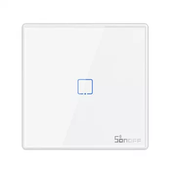 Sonoff T2EU1C-RF belaidis 433 MHz valdiklis / šviesos jungiklis, baltas plastikinis, montavimas ant sienos