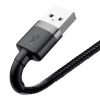 Baseus Cafule USB–Lightning kabelis 2A 3m (juodas+pilkas)