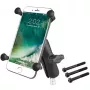 RAM Mounts X-Grip Didelis Telefono Laikiklis Motociklo Vairo Spaustuvui Juodas
