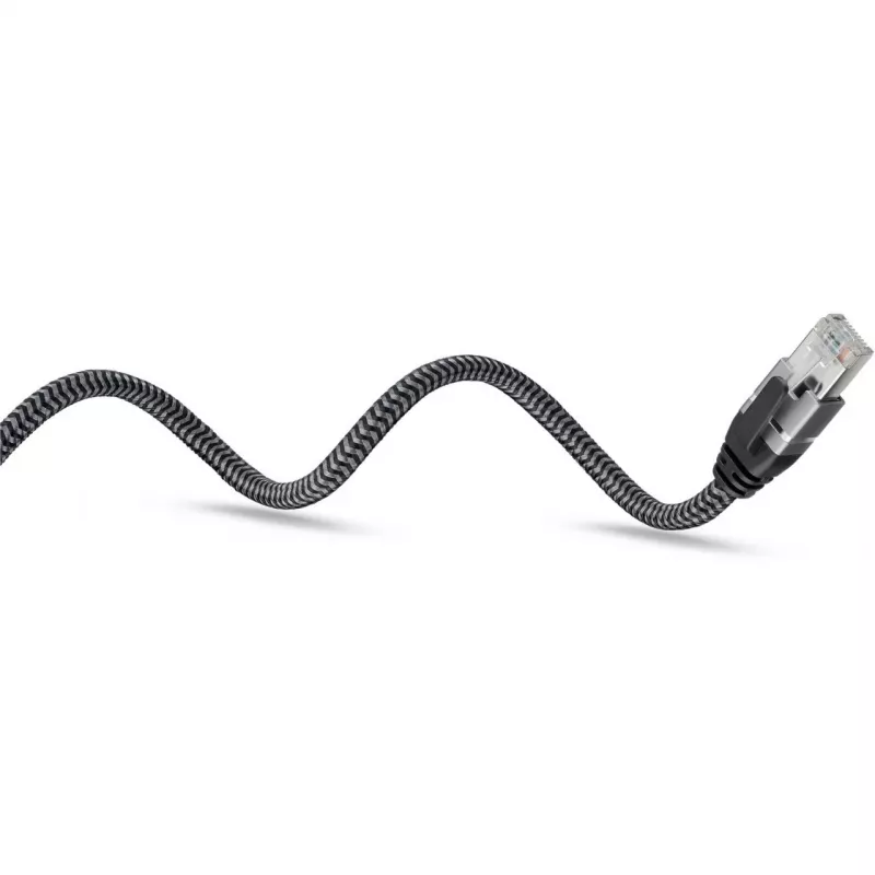 Etherneto kabelis USB-C 3.2 Gen2 Kištukas > RJ-45 Kištukas, LAN adapteris juodas/sidabrinis, 1,5 metro, pintas tekstilinis apvalkalas