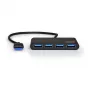 USB šakotuvas Port Designs 900121 USB 3.2 Gen 1 Type-A 5000 Mbit/s juodas