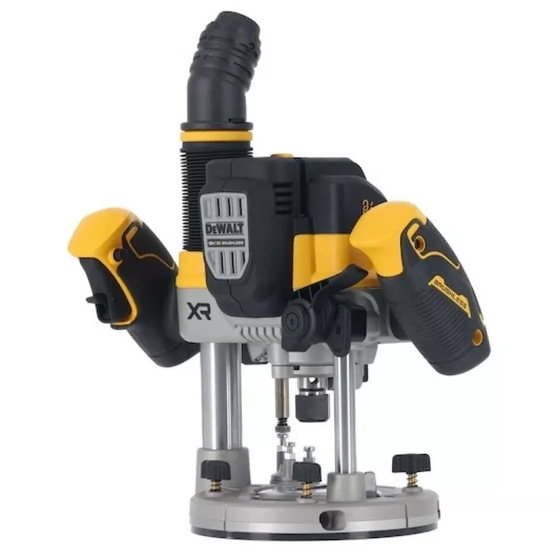 Plunginis frezatorius DeWalt DCW620NT-XJ, akumuliatorinis, bešepetėlis, 18 V, 1600 W, 11–23 tūkst. aps./min., 12,7 mm griebtuvas, dulkių išmetimas, LED, 3,6 kg, dėklas