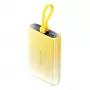 Vention 10000mAh nešiojamas akumuliatorius su LED ekranu, USB-C + Lightning + USB-A, 22.5W (geltonas)