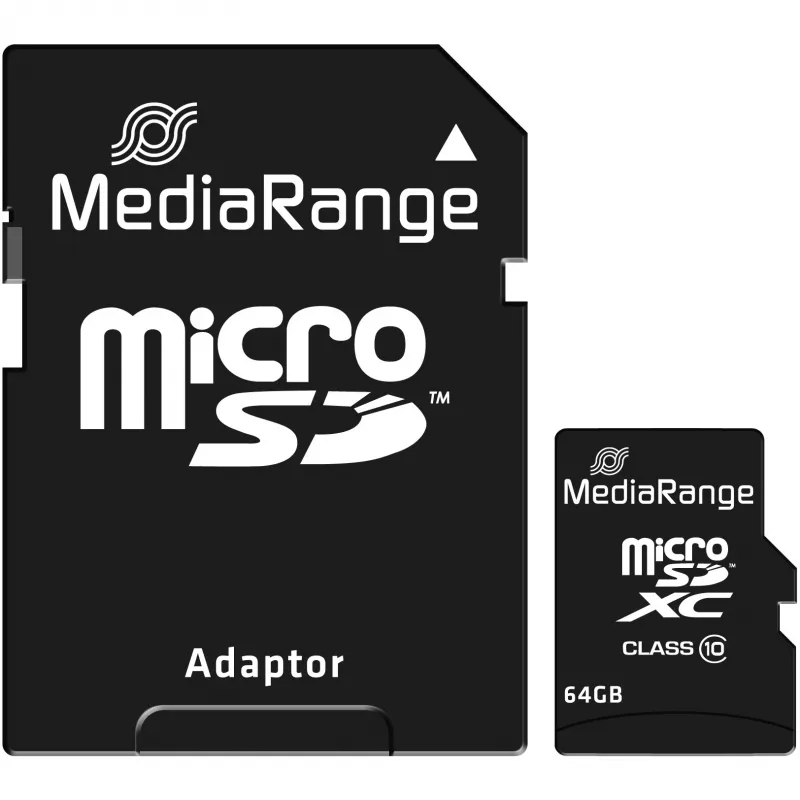 MediaRange 64GB MicroSDXC Class 10 MR955 atminties kortelė
