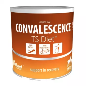 Veterinarinis dietinis šlapias pašaras Vetfood TS Diet Convalescence šunims, 150 g