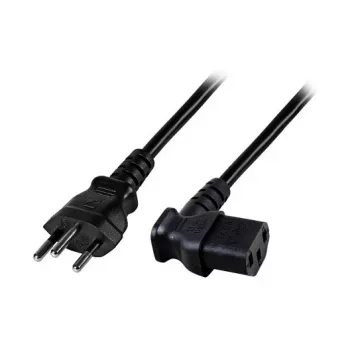 EFB-Elektronik maitinimo laidas Šveicarijos tipas 12 - C13 90°, juodas, 1,8 m, 3 x 0,75 mm²