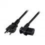 EFB-Elektronik maitinimo laidas Šveicarijos tipas 12 - C13 90°, juodas, 1,8 m, 3 x 0,75 mm²