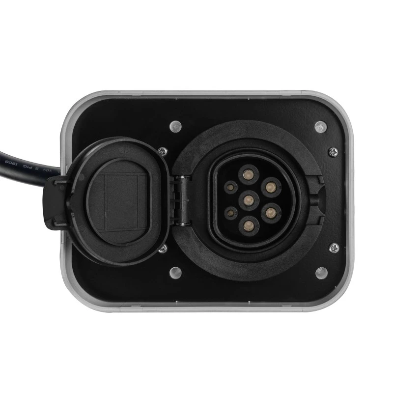 GREEN CELL WALLBOX EV POWERBOX 22KW su kištukiniu lizdu ir RFID