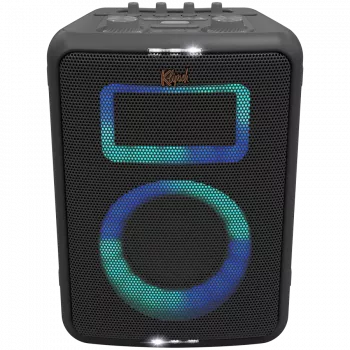 Vakarėlių garsiakalbis KLIPSCH Vegas – belaidis ir laidinis, žemųjų dažnių garsiakalbis 13,3 cm, 49–20000 Hz, 95 dB, su baterija, juodas