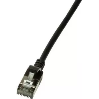 Logilink Ultraflex SlimLine - Patch-Cable - RJ-45 (kištukas) į RJ-45 (kištukas) - 1,5 m - 3,8 mm - ekranuotas PIMF - CAT 6a - Lietas, Ekranuotas, Be halogenų - Juoda, RAL 9010 (CQ9043S)