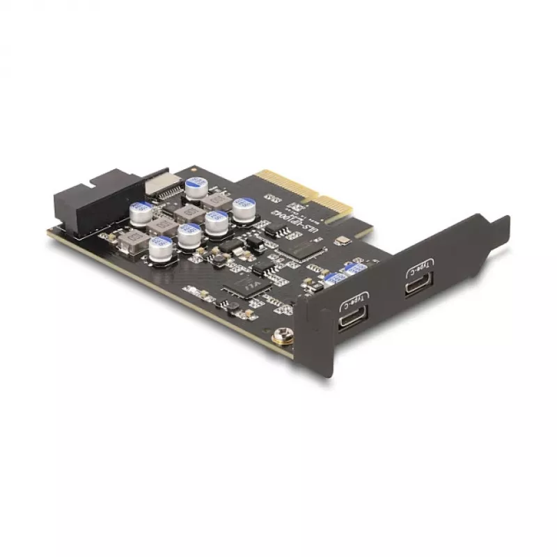 PCI Express x4 kortelė DELOCK 90345 su 2 išoriniais USB Type-C prievadais