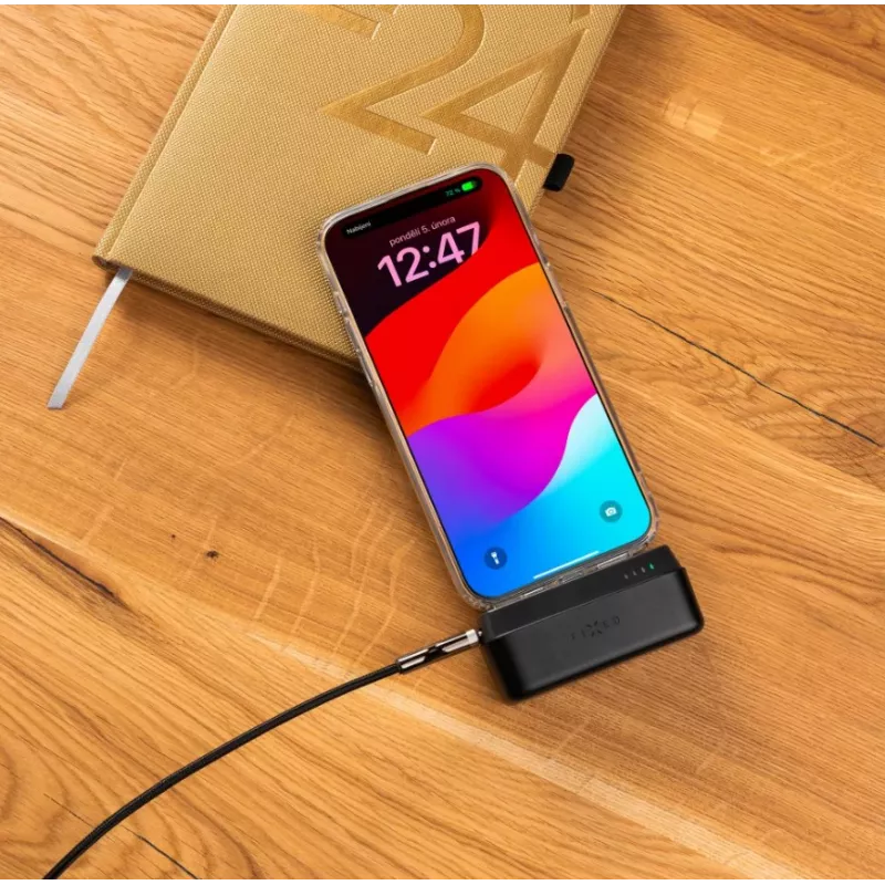 Nešiojamas powerbank FIXED FIXZEN-5PL-BK, 5000 mAh, USB-C 20W (5V/3A, 9V/2,22A, 12V/1,67A)