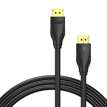 DisplayPort 1.4 kabelis Vention HCCBI, 3 m, 8K@60Hz / 4K@120Hz, 80 Gbit/s, paauksuoti kontaktai, juodas