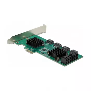 DeLOCK 8 prievadų SATA PCI Express x1 kortelė, Low Profile formos faktorius