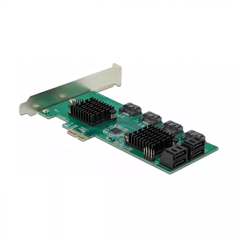DeLOCK 8 prievadų SATA PCI Express x1 kortelė, Low Profile formos faktorius
