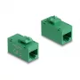 Delock 90640 Keystone modulis RJ45 lizdas–RJ45 lizdas, Cat.6A UTP, žalias