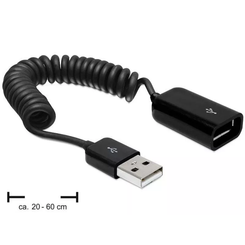 USB kabelis DeLOCK 83163 0.6 m USB 2.0 A-A juodas