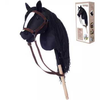 Žaislinis arkliukas ant lazdos HOPPIHORSE Hobby Horse A3 juodas