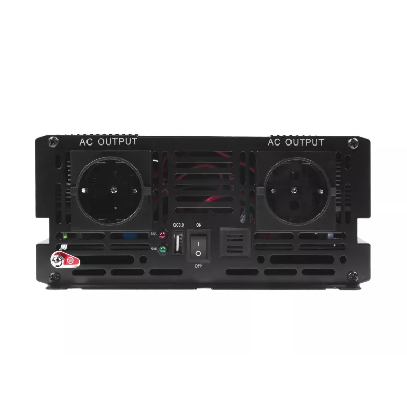 Keitiklis Green Cell INV20, 24 V DC į 230 V AC, 4000 W, 50 Hz, 40 A įėjimas, vidaus, juodas