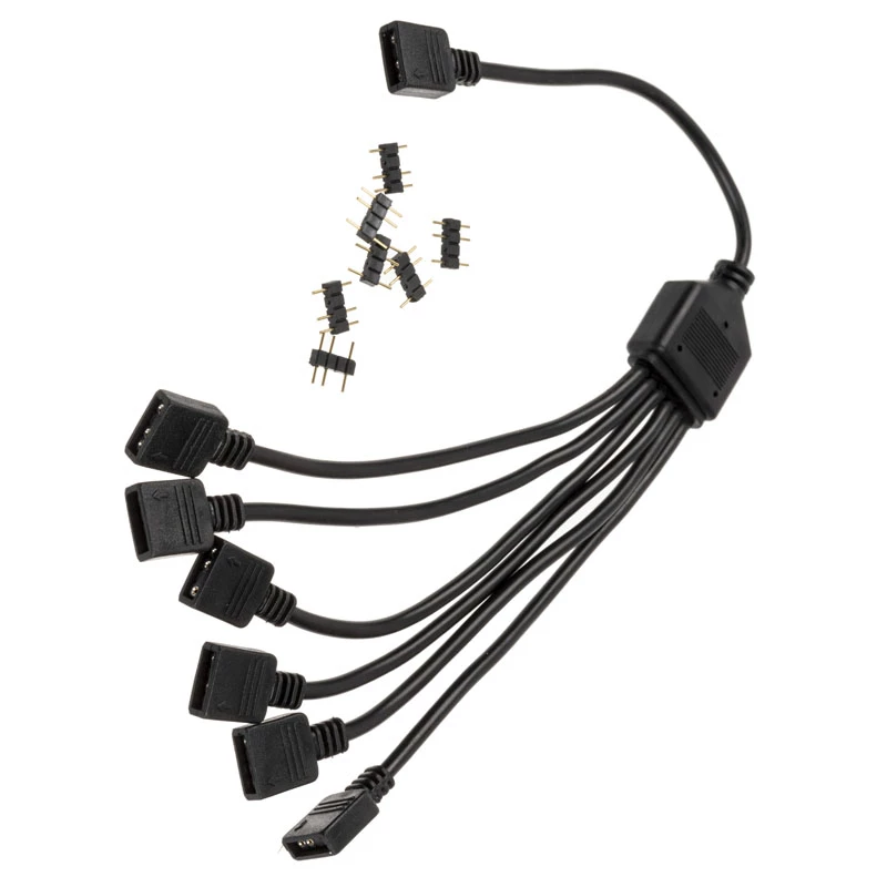 RGB skirstytuvas EK Water Blocks EK-D-RGB 6-Fach D-RGB Splitterkabel