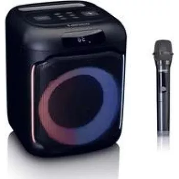 Nešiojamas Bluetooth garsiakalbis Lenco PA-101BK su apšvietimu ir mikrofonu