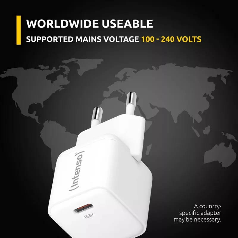 Mobiliojo įrenginio įkroviklis Intenso 7803052 Universal AC Fast Charging 20V