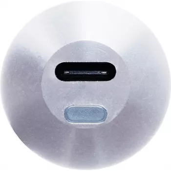Ochno aliumininis LED lizdas su USB-C lizdu ir LED mygtuku, skirtas integracijai į stalą (18 mm skylė)