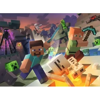 Dėlionė Ravensburger Minecraft 100 dalių Video žaidimas