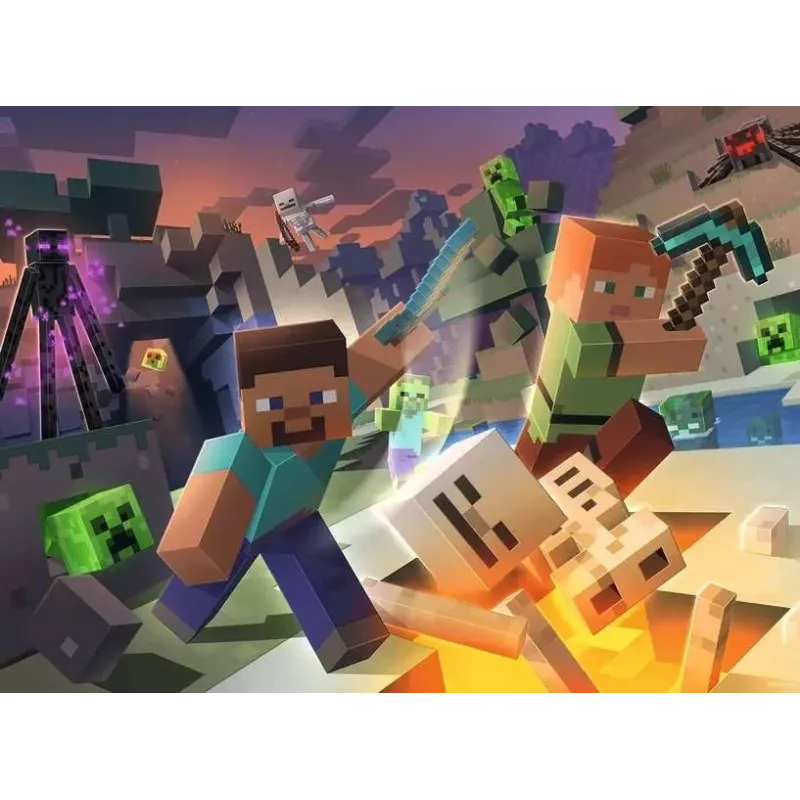 Dėlionė Ravensburger Minecraft 100 dalių Video žaidimas