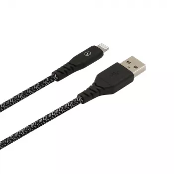 USB į Lightning duomenų laidas Tellur TLL155481 2.4A 1 m nailoninis juodas