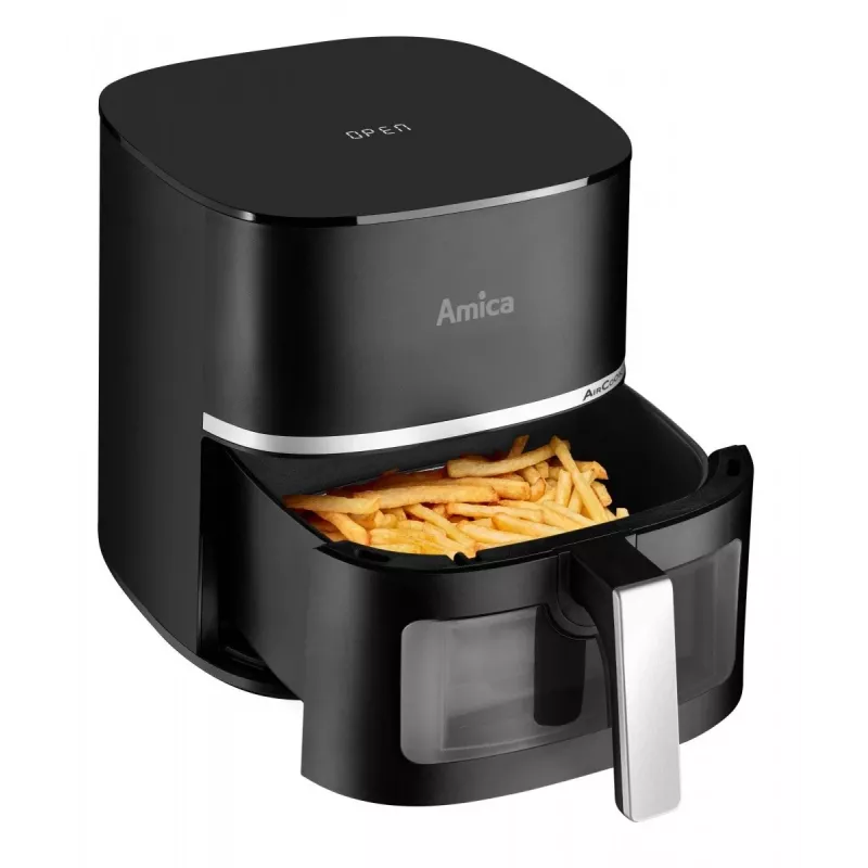 Kepimo be aliejaus aparatas AMICA AFM 6020 — 7 l, 1800 W, reguliuojama temperatūra ir laikmatis
