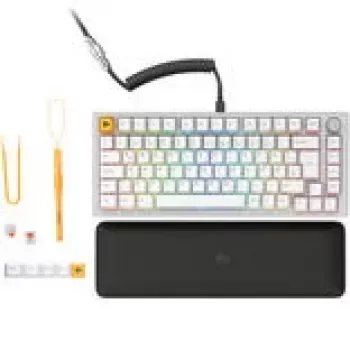 Mechaninė klaviatūra GLORIOUS GMMK Pro 75% White Hot-Swap RGB, ISO išdėstymas