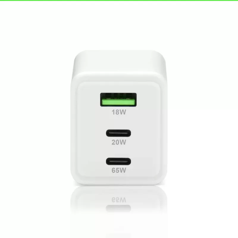 Maitinimo blokas everActive SQ-655Q 65W, 1×USB-A + 2×USB-C greitas įkrovimas