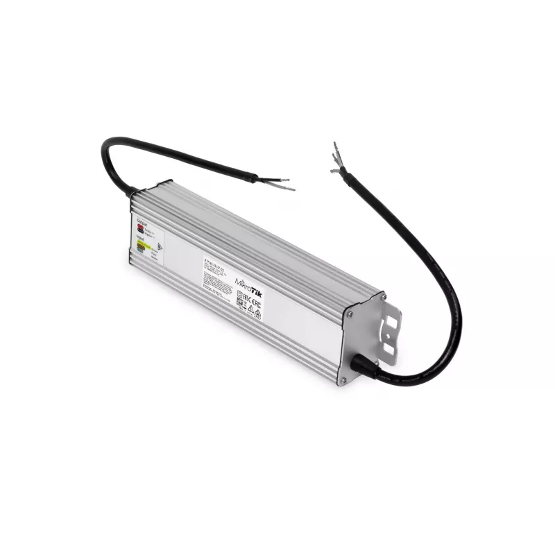 Išorinis maitinimo adapteris MikroTik MTP250-53V47-OD 250 W, įėjimas 100–240 V, cinko korpusas, kompaktiškas 240×46,5×69 mm
