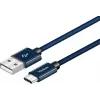 Laidas YENKEE YCU 301 BE USB-A 2.0 / USB-C 1m violetinis