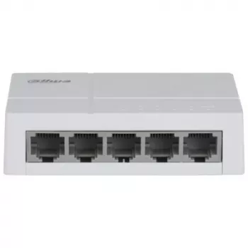 Dahua Technology PoE DH-SF1005L tinklo jungiklis, nevaldomas, Fast Ethernet (10/100), Power over Ethernet (PoE), stalinis, šviesiai pilkas