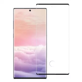 Grūdinto stiklo apsauginis stikliukas Tellur, skirtas Samsung Galaxy Note 10 — 3D Full Glue, juodas