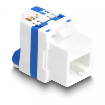DeLOCK 88130 Keystone modulis plokščias RJ-45 mėlynas baltas 22,5 mm