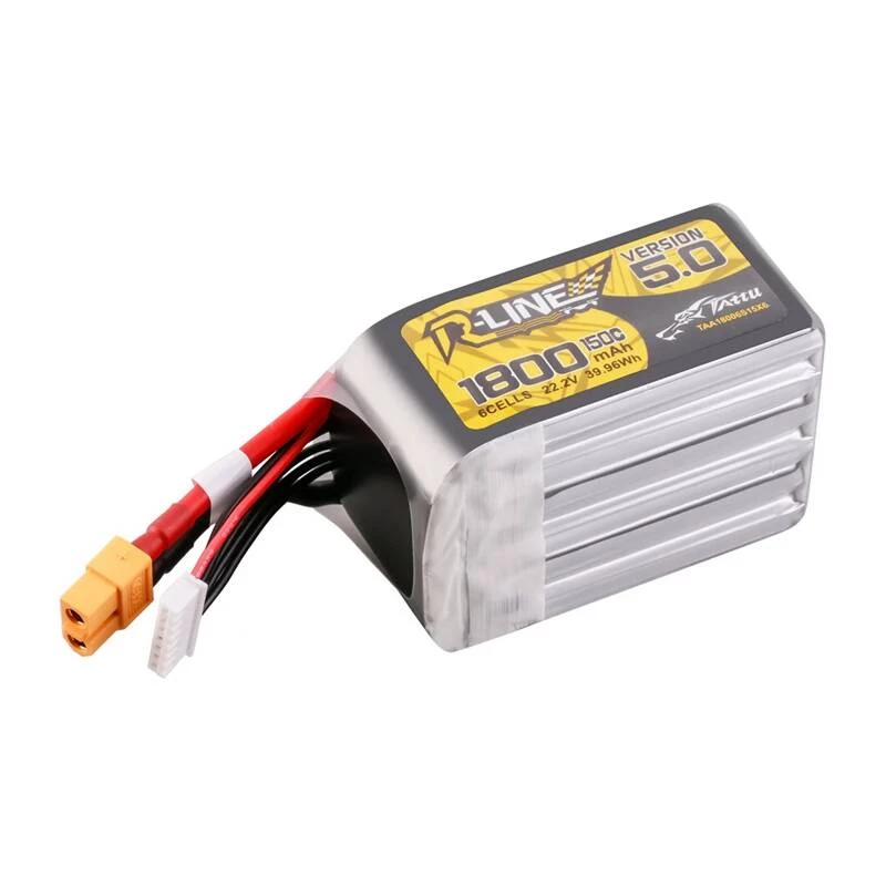Lipo Tattu R-Line Version 5.0 1800mAh 22.2V 150C 6S akumuliatorius su XT60 jungtimi